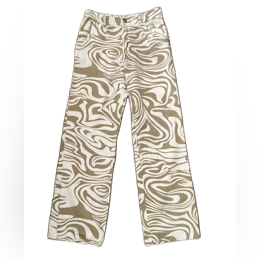 Hippie swirl print jeans M